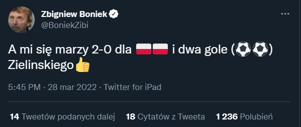 WYMARZONY SCENARIUSZ Bońka w meczu ze Szwecją!